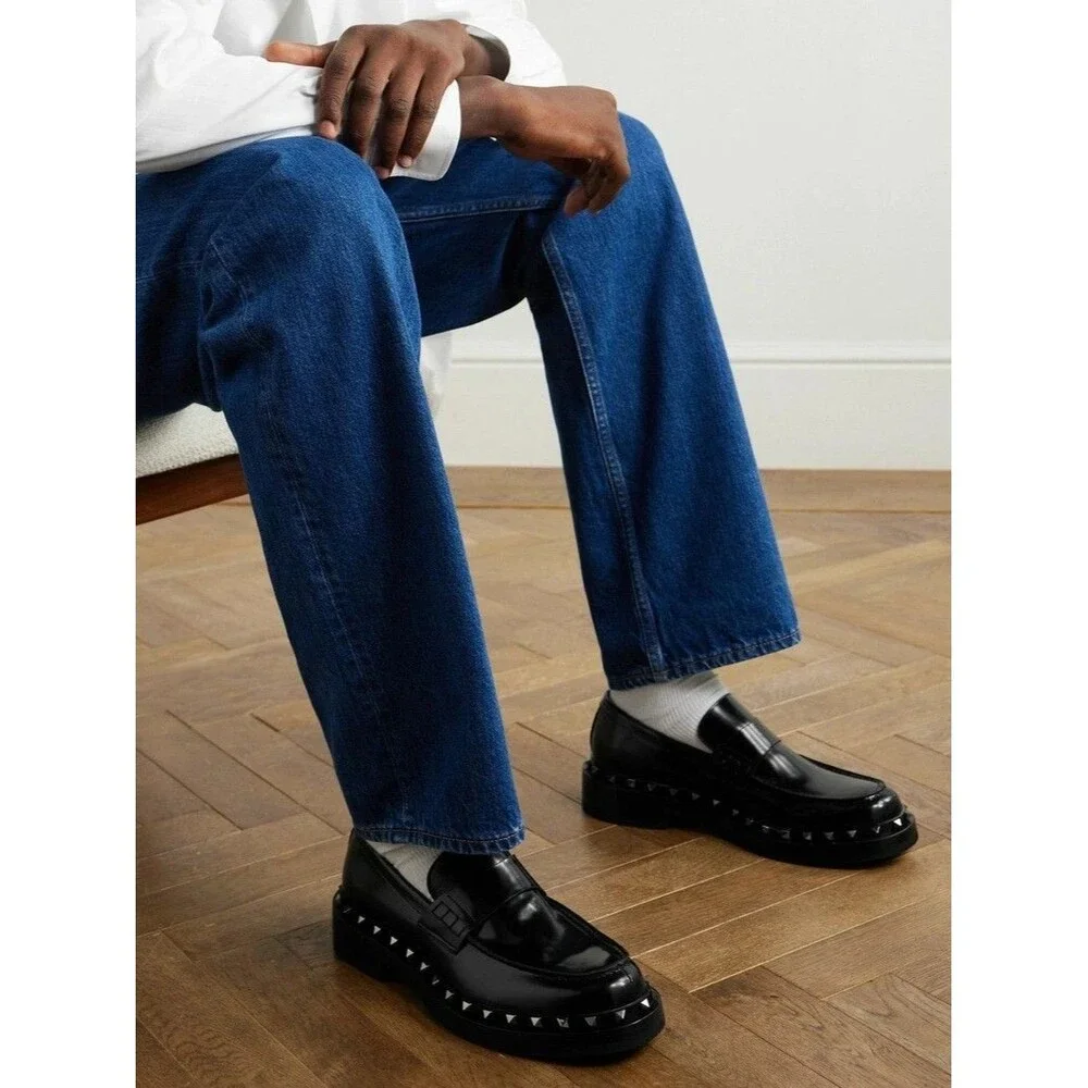 Valentino Garavani Rockstud M-Way Loafers Mens EU 42.5 $1190